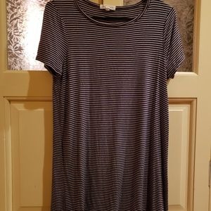 Socialite Striped Tee Shirt Dress